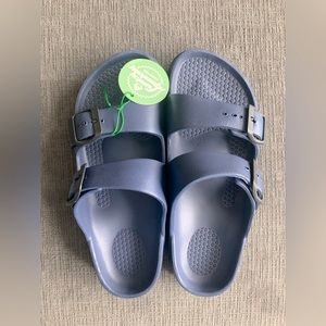 NWT Navy Poly Sandals W7 (UK 38)